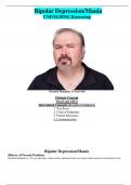 Bipolar Depression/Mania UNFOLDING Reasoning Brenden Manahan, 35 years old Primary Concept Mood and Affect Interrelated Concepts (In order of emphasis)