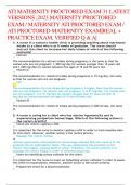 ATI MATERNITY PROCTORED EXAM 31 LATEST VERSIONS ,2023 MATERNITY PROCTORED EXAM / MATERNITY ATI PROCTORED EXAM / ATI PROCTORED MATERNITY EXAM|REAL + PRACTICE EXAM, VERIFIED Q & A| 