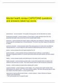  Mental health review CAPSTONE questions and answers latest top score.