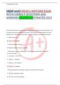 NRNP 6645 WEEK 6 MIDTERM EXAM WITH CORRECT QUESTIONS AND ANSWERS GRADED A+ UPDATED 2023