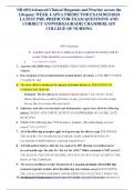 NR 603(Advanced Clinical Diagnosis and Practice across the Lifespan) WEEK 4 APEA PREDICTOR EXAM2023/2024 LATEST PRE-PREDICTOR EXAM QUESTIONS AND CORRECT ANSWERS|AGRADE| CHAMBERLAIN COLLEGE OF NURSING