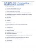 PATHO370 - WCU - Pathophysiology Final Exam Study Questions