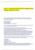   Exam 1: Dysrhythmias (NCLEX) questions and answers latest top score.