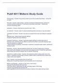 PubH 6011 Midterm Study Guide latest updated