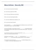 Mesa Airlines - Security SSI questions and answers  graded A+