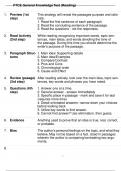 Summary -  FTCE General Knowledge (Reading)