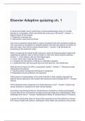 Elsevier Adaptive quizzing ch. 1 Exam Questions and Answers