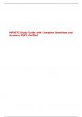 MPOETC Study Guide with Complete Questions and Answers 100% Verified