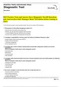 2023 Practice Tests and Answer Keys Diagnostic Test;80 Questions and Answers(ServSafe Manager Book 7th Edition before coming to class)