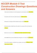 NCCER Module 5 TEST Construction Drawings Questions and Answers 100% Pass