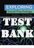 TEST BANK for Exploring Social Psychology 9th Edition by David Myers ISBN-. (All 31 Modules).