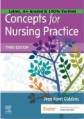 TEST BANK For Concepts for Nursing Practice, 3rd Edition by Jean Foret Giddens, Chapter 1 - 57, Complete