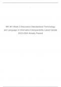 NR 361 Week 3 Discussion Standardized Terminology and Language in Informatics Interoperability Latest Update 2023-2024 Already Passed