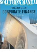 SOLUTIONS MANUAL for Fundamentals of Corporate Finance, 5th Edition by Robert Parrino, David Kidwell, Bates & Gillan | All Chapters 1-21