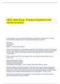 HESI: Med Surg - Practice Questions with correct answers.