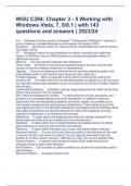 WGU C394: Chapter 3 - 5 Working with Windows Vista, 7, 8/8.1 | with 143 questions and answers | 2023/24