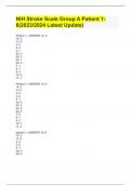 NIH Stroke Scale Group A Patient 1-6(2023/2024 Latest Update)