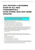 2024 Revised & Reviewed HESI Fundamentals 2022 Exam| 100% Correctly answered 