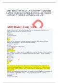 ARRT REGISTRY EXAM LATEST UPDATE 2023-2024 LATEST 200 REAL EXAM QUESTIONS AND CORRECT ANSWERS (VERIFIED ANSWERS)|AGRADE