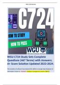 WGU C724 Study Sets/ C724 WGU PRE-Test & More Similar For a Complete summary. 