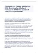 Emotional and Cultural Intelligence - D082 (Emotional and Cultural Intelligence - D082 Unit Quizzes & Tests) Already Graded A+