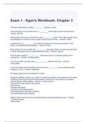 Exam 1 - Egan's Workbook Chapter 3 Questions and Answers