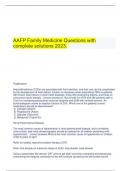 AAFP Family Medicine Questions with complete solutions 2023