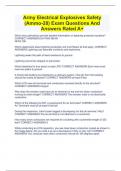 Army Electrical Explosives Safety (Ammo-28) Exam Questions And Answers Rated A+