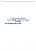 ATI PN PHARMACOLOGY PROCTORED EXAM TEST BANK 2023/2024 26 LATEST VERSIONS