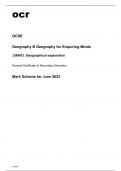 ocr GCSE Geography B Geography for Enquiring Minds J384/03 June2023 Mark Scheme.