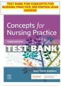 TEST BANK FOR CONCEPTS FOR NURSING PRACTICE 3RD EDITION JEAN GIDDENS