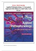 Test Bank - Applied Pathophysiology-A Conceptual Approach, 4th Edition (Nath, 2023), Chapter 1-20 | All Chapters | ISBN: 9781975179199