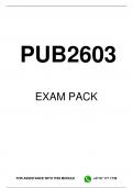 PUB2603 EXAM PACK 2024