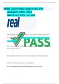 WGU D236 Patho Questions and answers fully revised.