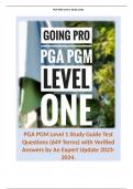 PGA PGM Level 1 / PGA PGM Level 2 / PGA PGM 3.0 - Level 3 & More 