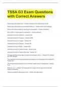 TSSA G3 Exam Questions with Correct Answers