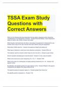 TSSA Exam Study Questions with Correct Answers 