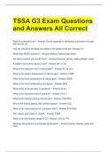 TSSA G3 Exam Questions and Answers All Correct