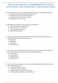 2021 NR 302 /304 FINAL COMPREHENSIVE EXAM QUESTIONS AND ANSWER KEY UPDATED 2023-2024