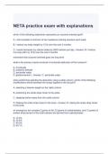 NETA practice exam with explanations-Graded A