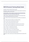 NETA Personal Training Study Guide latest updated