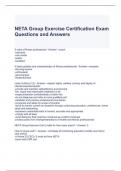 NETA Group Exercise Certification Exam Questions and Answers