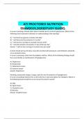 ATI nutrition, ATI Nutrition Proctored Exam Study guide with complete solution