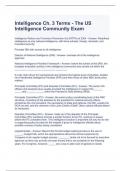 Intelligence Ch. 3 Terms - The US Intelligence Community Exam Questions with correct Answers