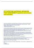    ATI CAPSTONE MATERNAL-NEWBORN POST ASSESSMENT questions and answers well illustrated.