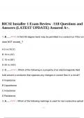 BICSI Installer 1 Exam Review /118 Questions and Answers (LATEST UPDATE) Assured A+, BICSI ITSMM Test Questions and Answers with Complete Solution, BICSI - Installer 1 Exam Review |120 Questions and Answers Rated 100% Correct, BICSI Practice Test-RETAKE Q