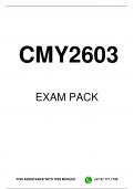 CMY2603 MCQ EXAM PACK 2024