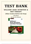  Williams' Basic Nutrition & Diet Therapy 15th Edition by Staci Nix McIntosh-Test Bank