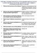 NUR 2063 / /NUR2063 ESSENTIALS OF PATHOPHYSIOLOGY EXAM 2 LATEST 2023 REAL EXAM 100+ QUESTIONS AND CORRECT ANSWERS RASMUSSEN |A+GRADE