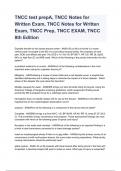 TNCC test prepA, TNCC Notes for Written Exam, TNCC Notes for Written Exam, TNCC Prep, TNCC EXAM, TNCC 8th Edition2023/2024 verified answers